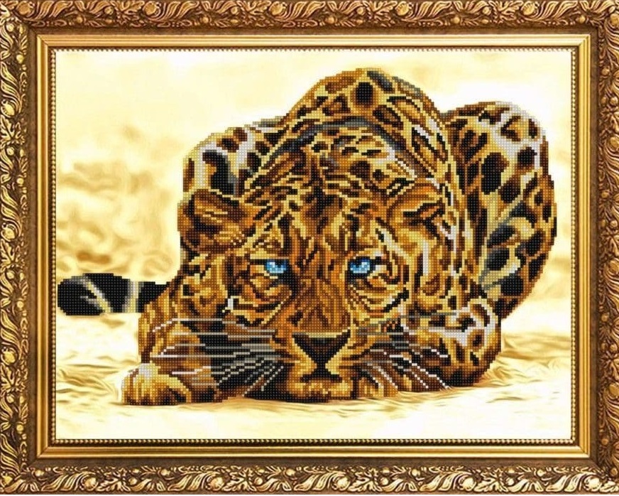 Вышивка бисером Леопард  
